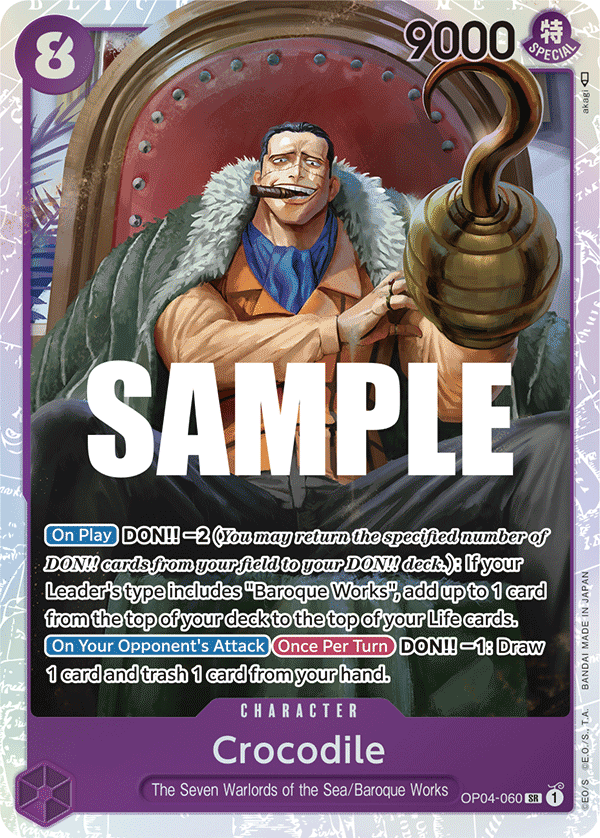 OP04-060 SR ENG Crocodile Super Rare Character Card