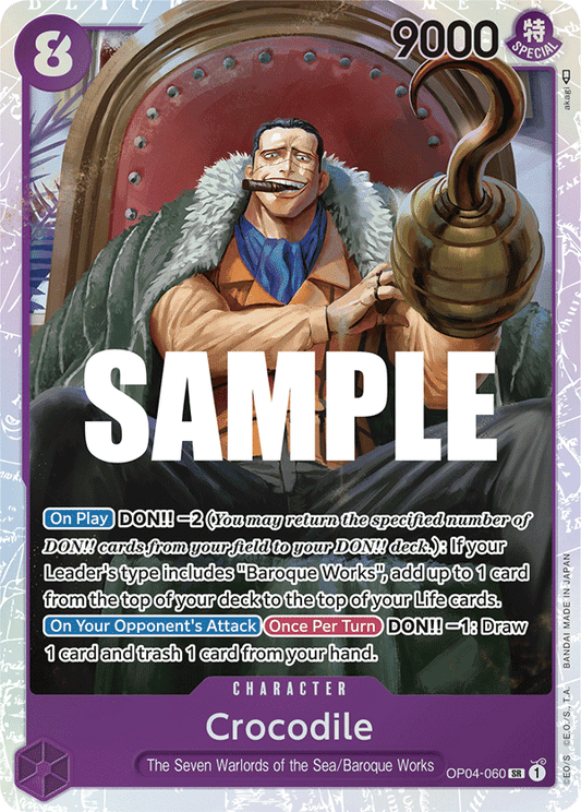 OP04-060 SR ENG Crocodile Super Rare Character Card