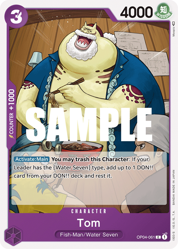 OP04-061 C ENG Tom Common Character Card