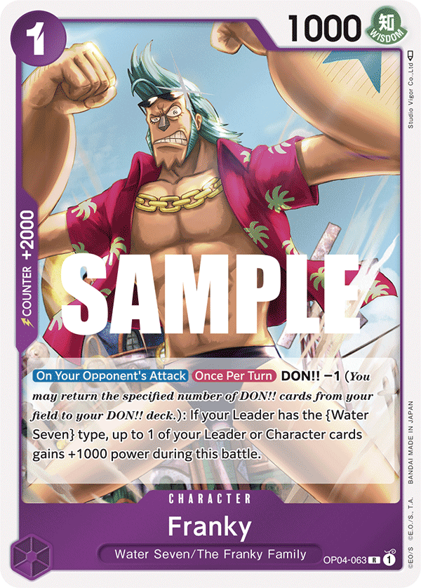 OP04-063 R ENG Franky Rare Character Card