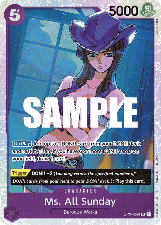 OP04-064 SR ENG Ms. All Sunday Super Rare Character Card