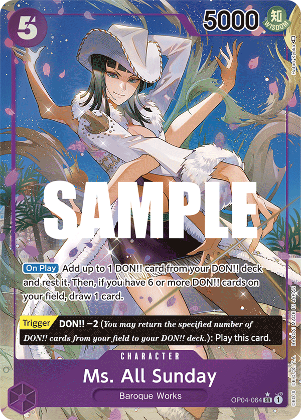 OP04-064 SR ENG Ms. All Sunday (Parallel) Super Rare Character Card