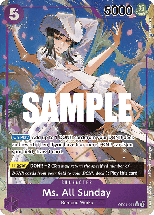 OP04-064 SR ENG Ms. All Sunday (Parallel) Super Rare Character Card