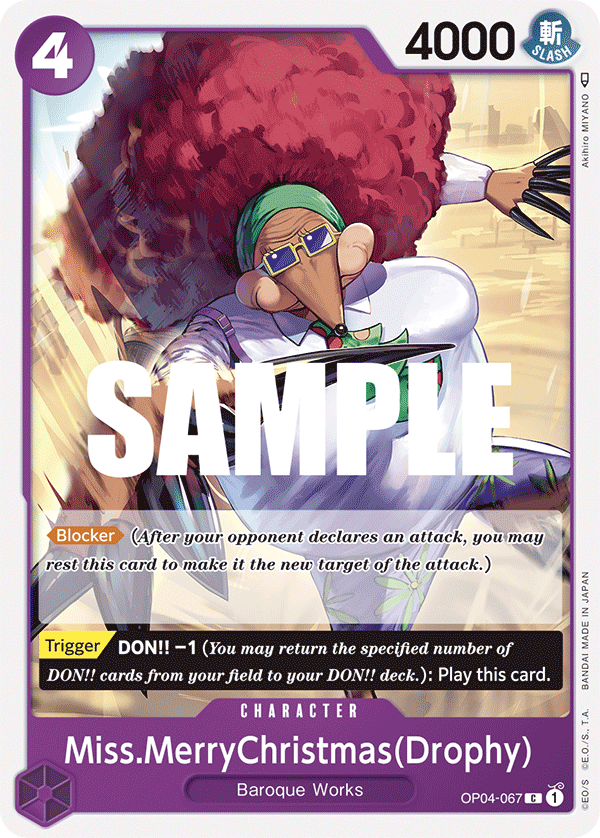 OP04-067 C ENG Miss Merry Christmas (Drophy) Common Character Card