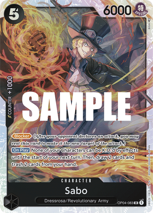 OP04-083 SR ENG Sabo Super Rare Character Card