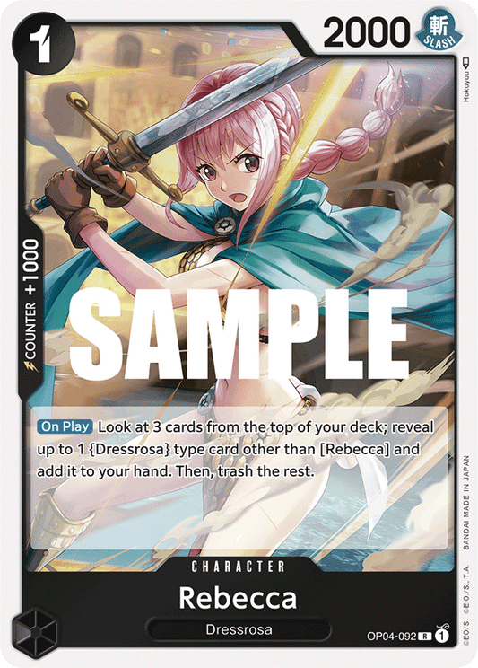 OP04-092 R ENG Rebecca Rare Character Card