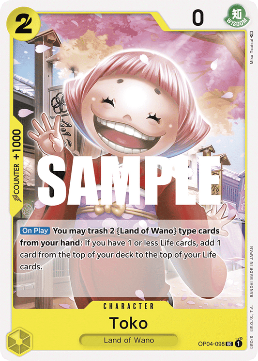 OP04-098 UC ENG Toko Uncommon Character Card