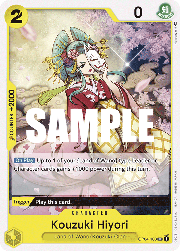 OP04-103 UC ENG Kouzuki Hiyori Uncommon Character Card