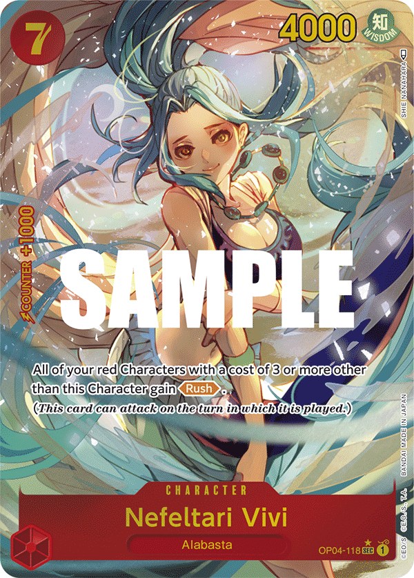 OP04-118 SEC ENG Nefeltari Vivi (Parallel) Rare Secret Character Card