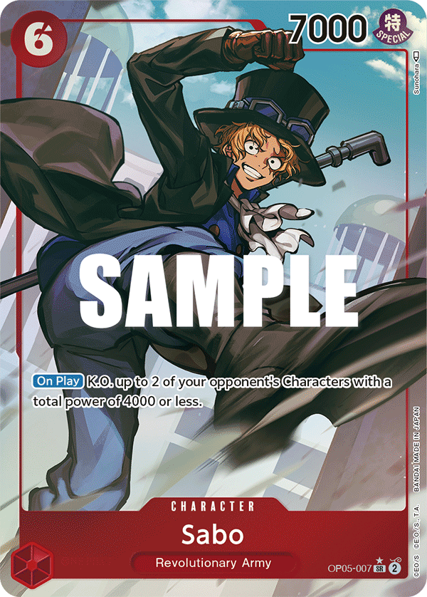 OP05-007 SR ENG Sabo Super Rare Character Card (Parallel)