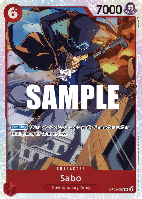 OP05-007 SR ENG Sabo Carte personnage super rare