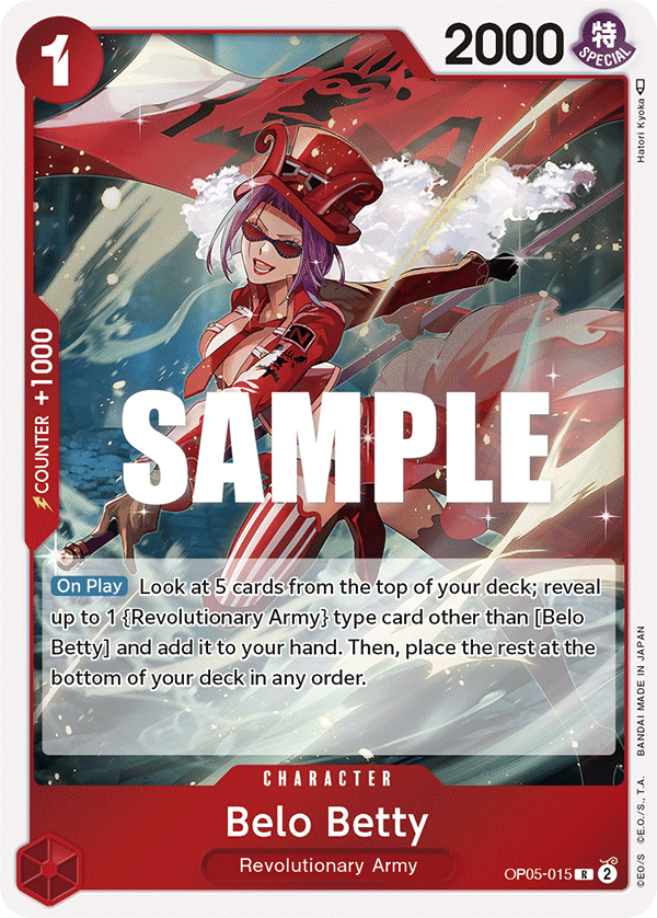 OP05-015 R ENG Belo Betty Rare Character Card