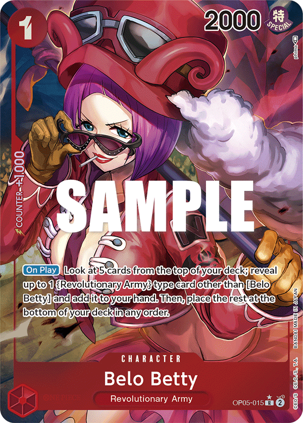 OP05-015 R ENG Belo Betty Rare Character Card (Parallel)