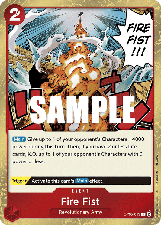 OP05-019 R ENG Fire Fist Rare Event Card