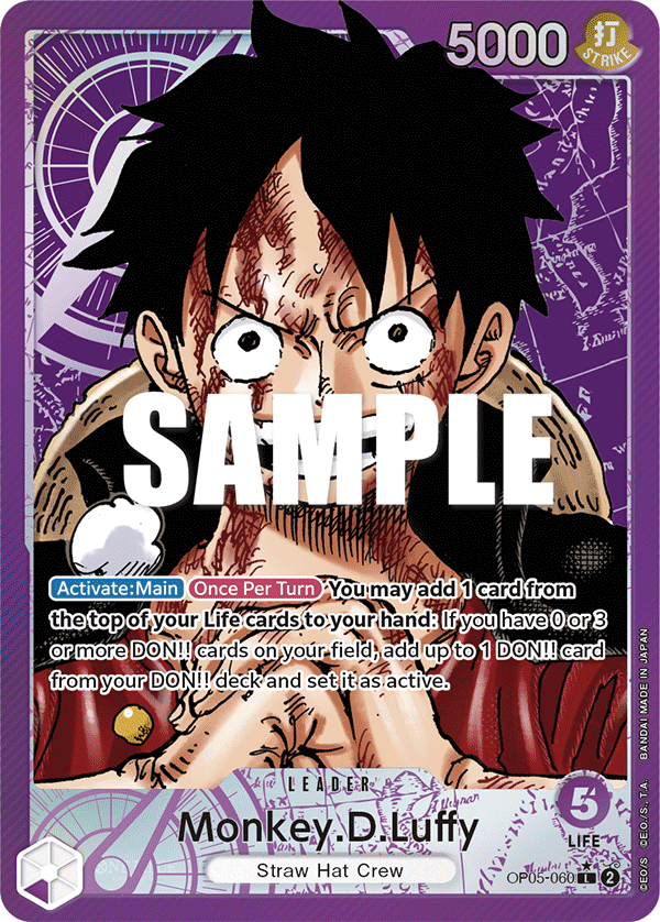 OP05-060 L ENG Monkey D. Luffy Leader Card (Parallel)