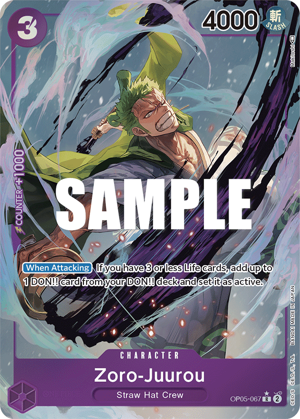 OP05-067 R ENG Zoro-Juurou Rare Character Card (Parallel)