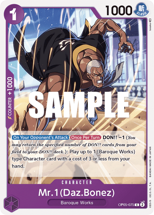 OP05-075 C ENG Mr.1 (Daz Bonez) Common Character Card