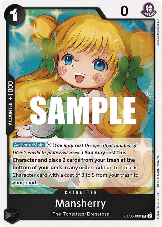 OP05-088 R ENG Mansherry Rare Character Card