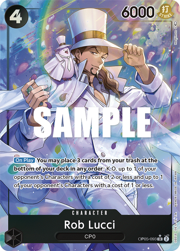 OP05-093 SR ENG Rob Lucci Carte personnage super rare (Parallèle)