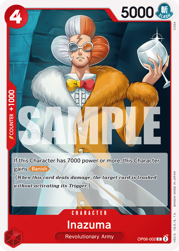 OP06-002 C ENG Inazuma Carte personnage commune