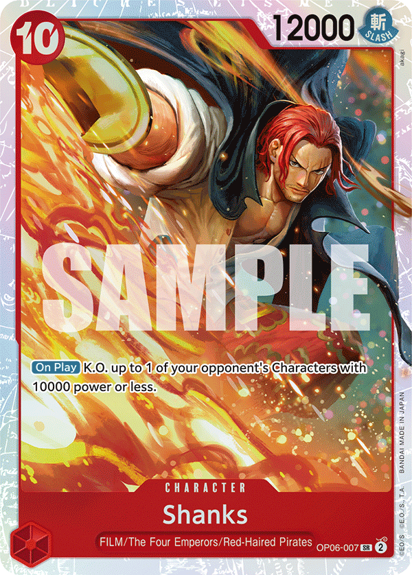 OP06-007 SR ENG Shanks Super Rare Character Card