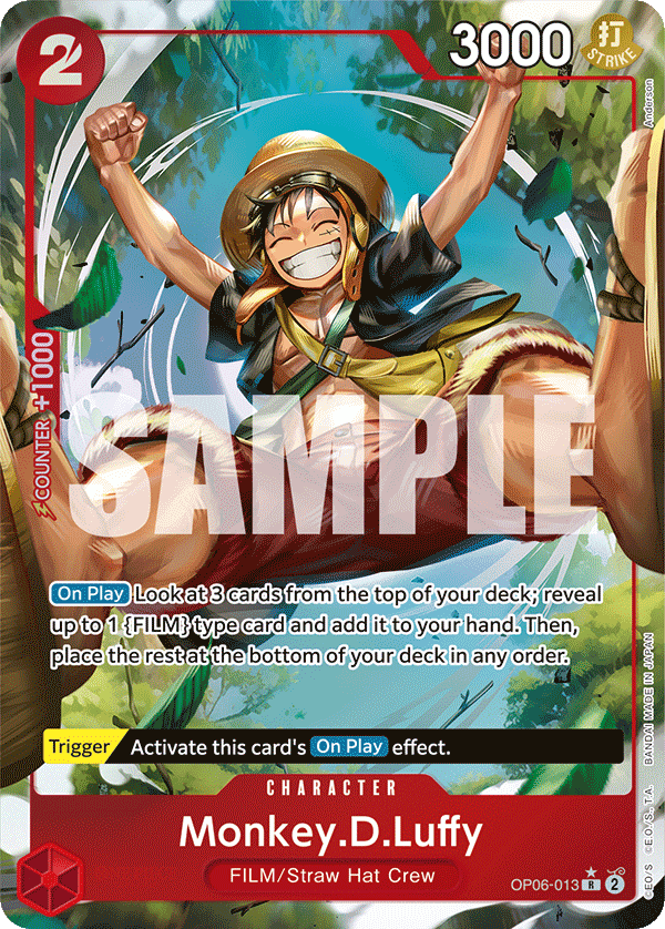 OP06-013 R ENG Monkey D. Luffy (Parallel) Rare Character Card