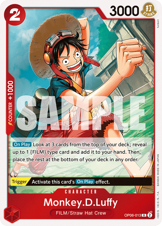 OP06-013 R ENG Monkey D. Luffy Carte personnage rare