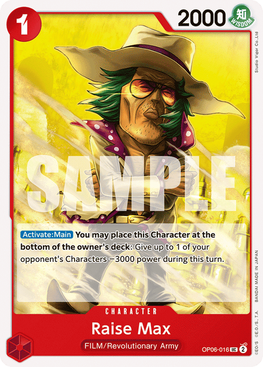 OP06-016 UC ENG Raise Max Carte personnage uncommon