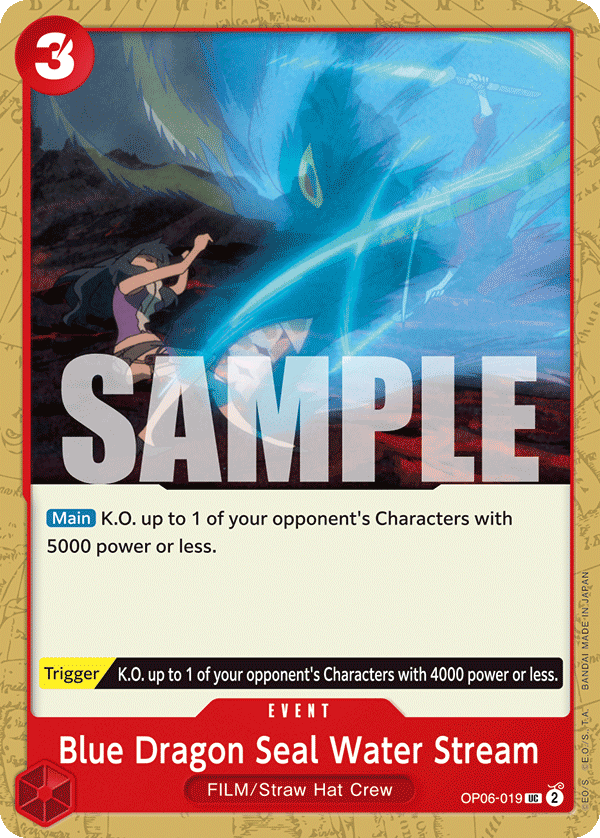 OP06-019 UC ENG Blue Dragon Seal Water Stream Uncommon Event Card