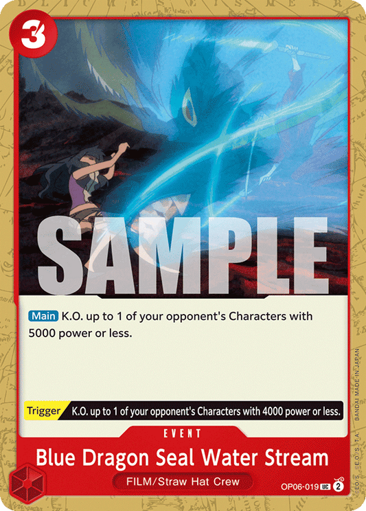 OP06-019 UC ENG Blue Dragon Seal Water Stream Uncommon Event Card