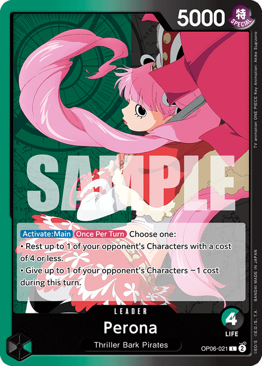 OP06-021 L ENG Perona Leader card