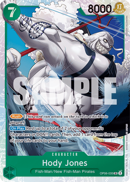 OP06-035 SR ENG Hody Jones Super Rare Character Card