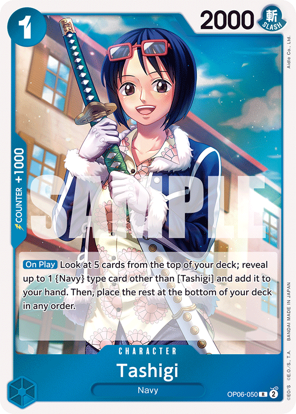 OP06-050 R ENG Tashigi Rare Character Card