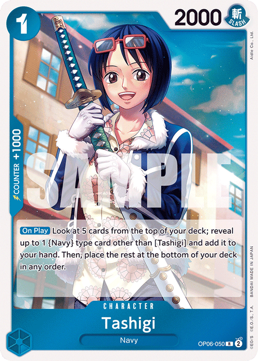 OP06-050 R ENG Tashigi Rare Character Card