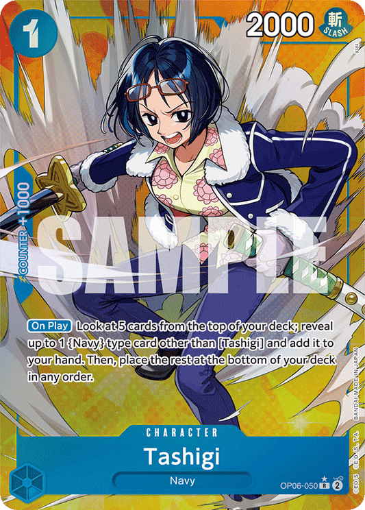 OP06-050 R ENG Tashigi (Parallel) Rare Character Card