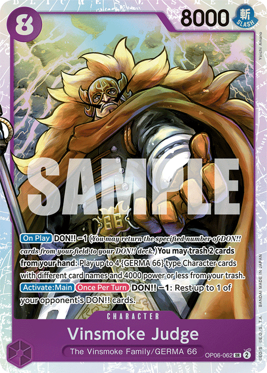 OP06-062 SR ENG Vinsmoke Judge Super Rare Character Card