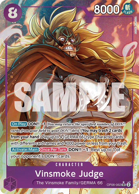 OP06-062 SR ENG Vinsmoke Judge (Parallel) Super Rare Character Card