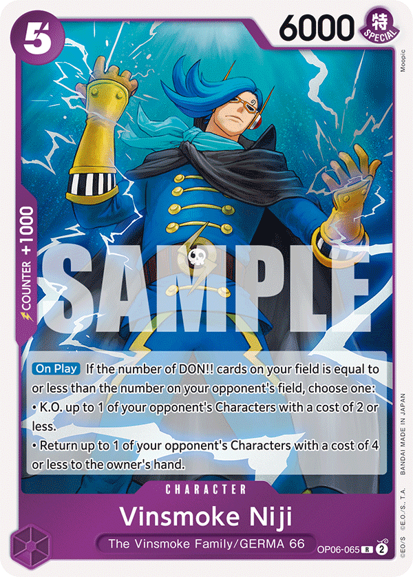 OP06-065 R ENG Vinsmoke Niji Rare Character Card