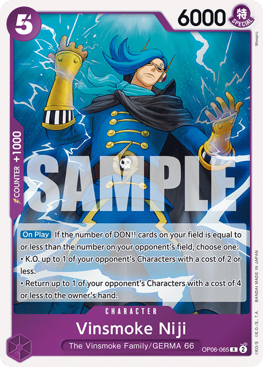 OP06-065 R ENG Vinsmoke Niji Rare Character Card