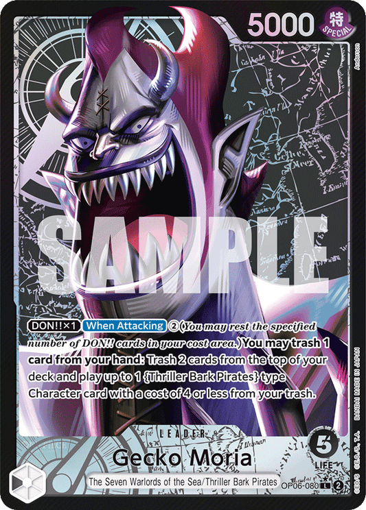 OP06-080 L ENG Gecko Moria (Parallel) Leader Card