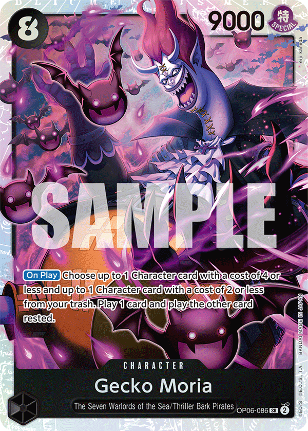 OP06-086 SR ENG Gecko Moria Super Rare Character Card