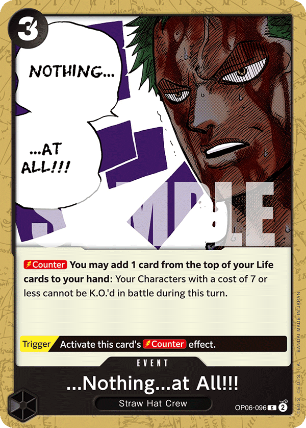 OP06-096 C ENG ...Nothing...at All!!! Common event card