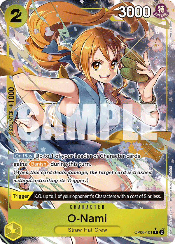 OP06-101 R ENG O-Nami (Parallèle) Carte personnage rare