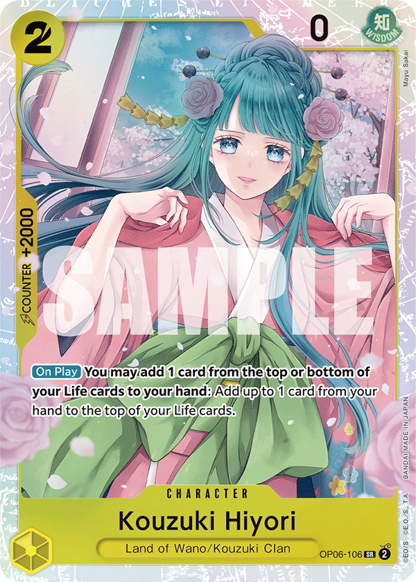 OP06-106 SR ENG Kouzuki Hiyori Super Rare Character Card