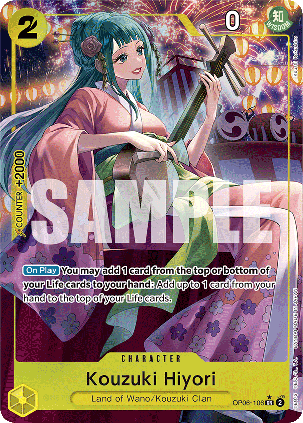 OP06-106 SR ENG Kouzuki Hiyori (Parallel) Super Rare Character Card