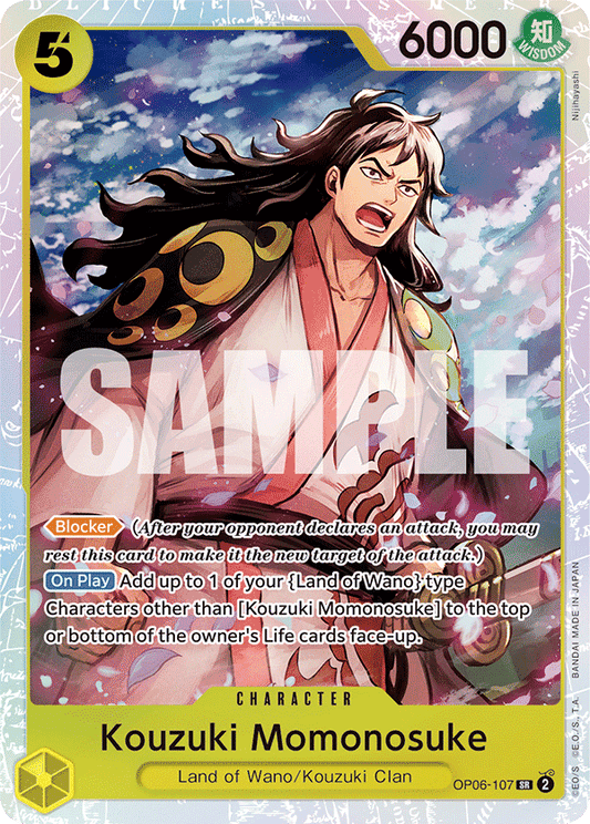 OP06-107 SR ENG Kouzuki Momonosuke Carte personnage super rare