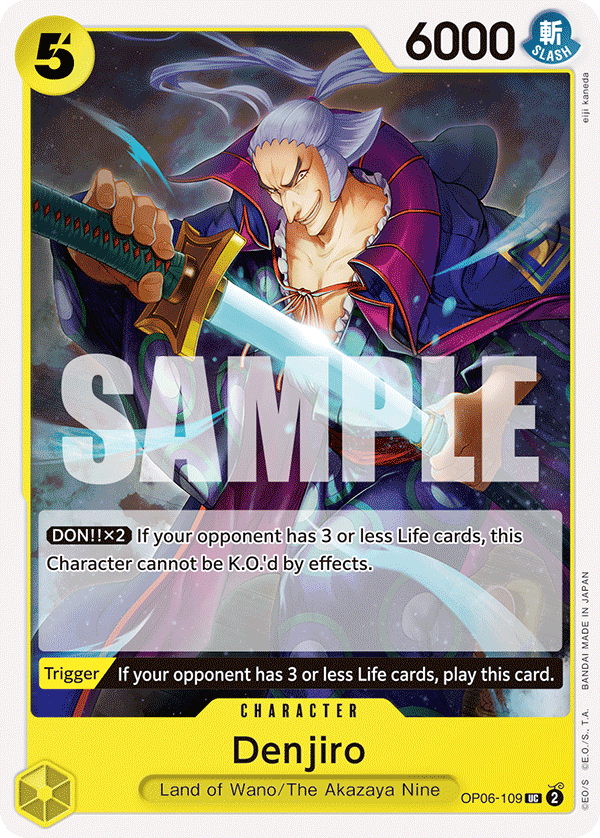 OP06-109 UC ENG Denjiro Uncommon Character Card