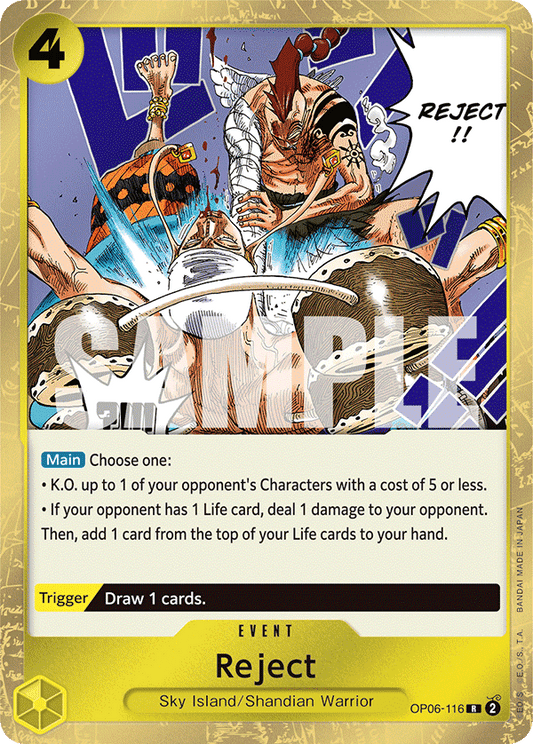 OP06-116 R ENG Reject Rare Event Card