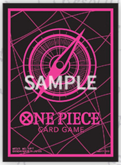 70 Card Sleeves - Black and Pink OPCG Logo - Official Sleeves V.6