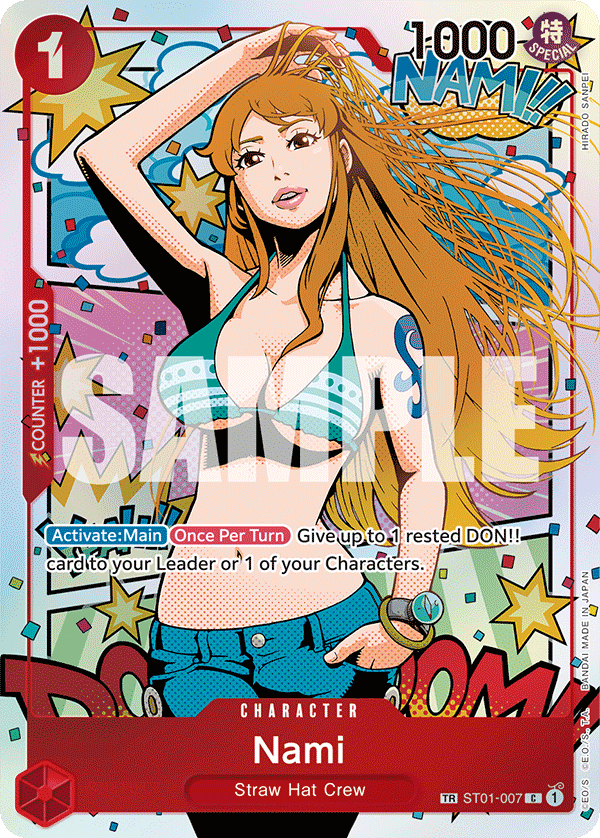 ST01-007 TR ENG Nami Treasure Rare Character Card (Parallel)